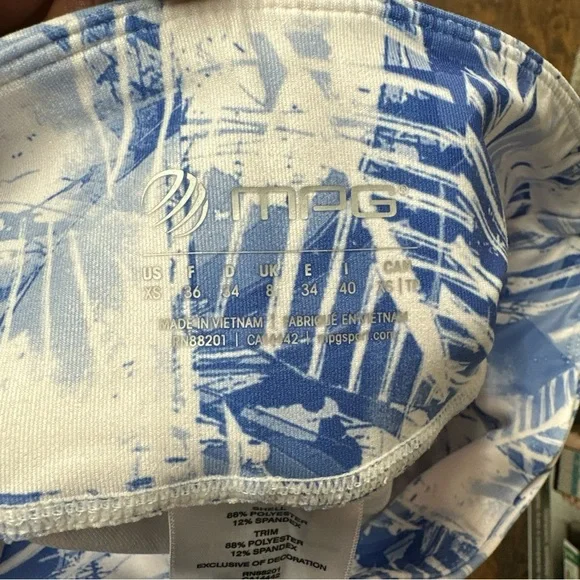 MPG Leggings Womens Size XS Blue Mid Rise Pull On Compression Athletic<<149>>> - Picture 7 of 7